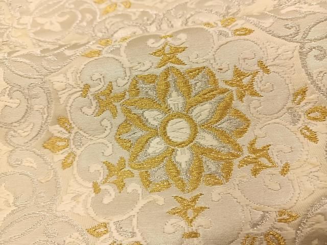 平和屋着物◎西陣 六通柄袋帯 唐織 正倉院花文 金銀糸 正絹 逸品