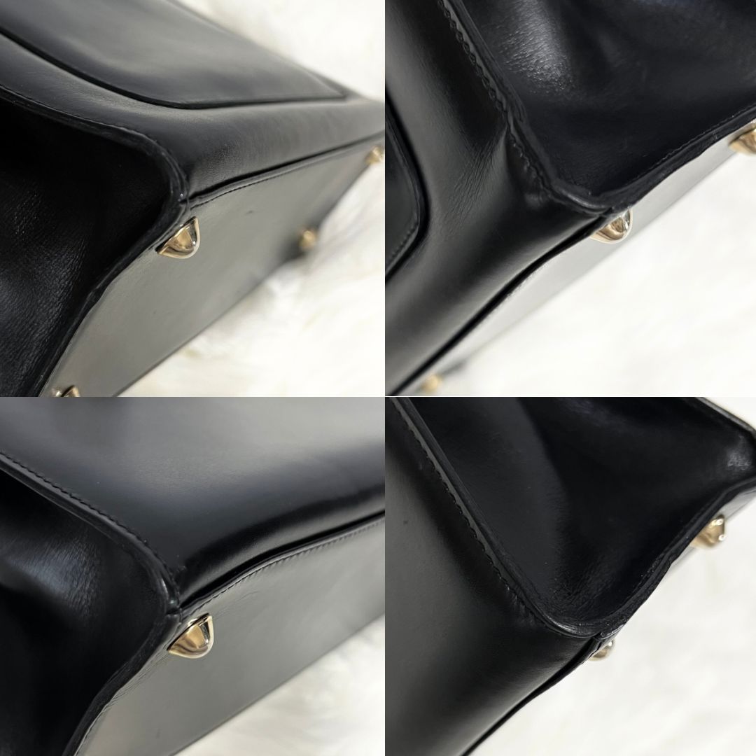 BALLY Bally バリー レザー ハンドバッグ 黒 ブラック 南京錠 ワン