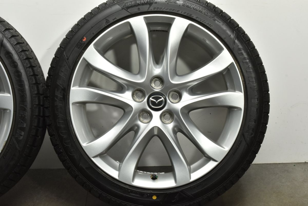 バリ溝 マツダ GJ アテンザ 純正 19in 7.5J 45 PCD114.3 グッドイヤー アイスナビ8 225 45R19 MAZDA6 流用 スタッドレス FFCRYSTALESIA_COM