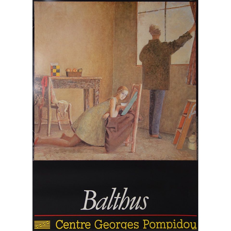 ポスター バルテュス Balthus「画家とモデル」1983年