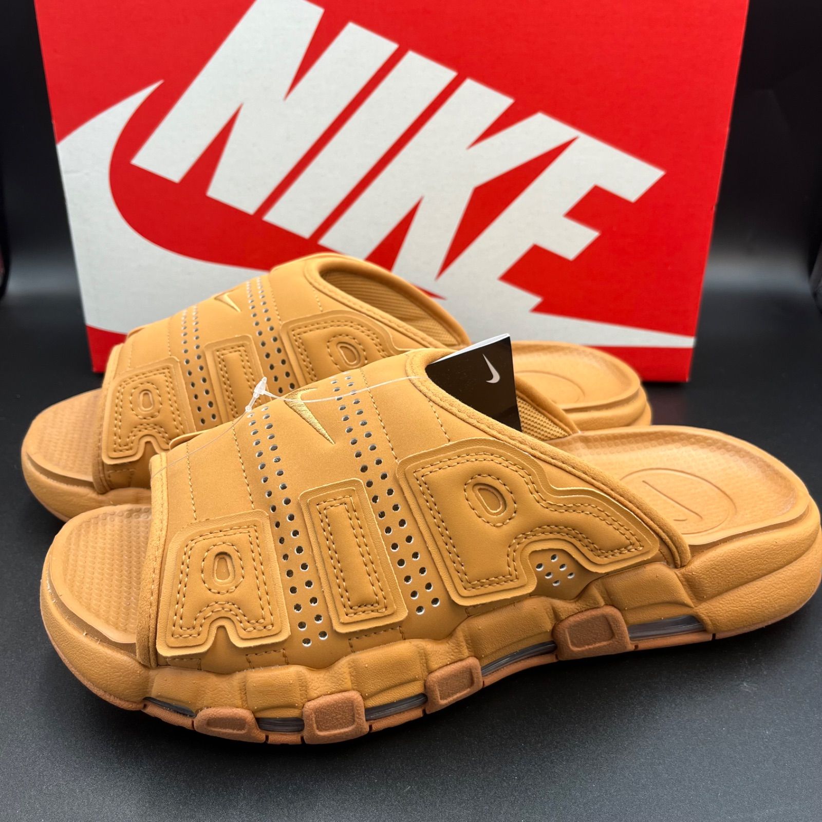 新品Nike Air more uptempo slideFZ3113-200 Nike Air More Uptempo Slides 'Flax' FZ3113-200