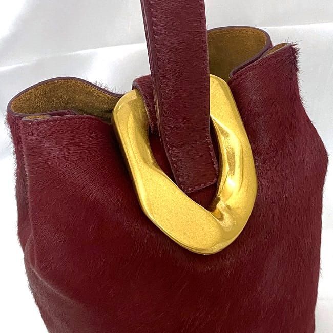 希少【BOTTEGA VENETA】DROP PONY LUX バケットバッグ スモール