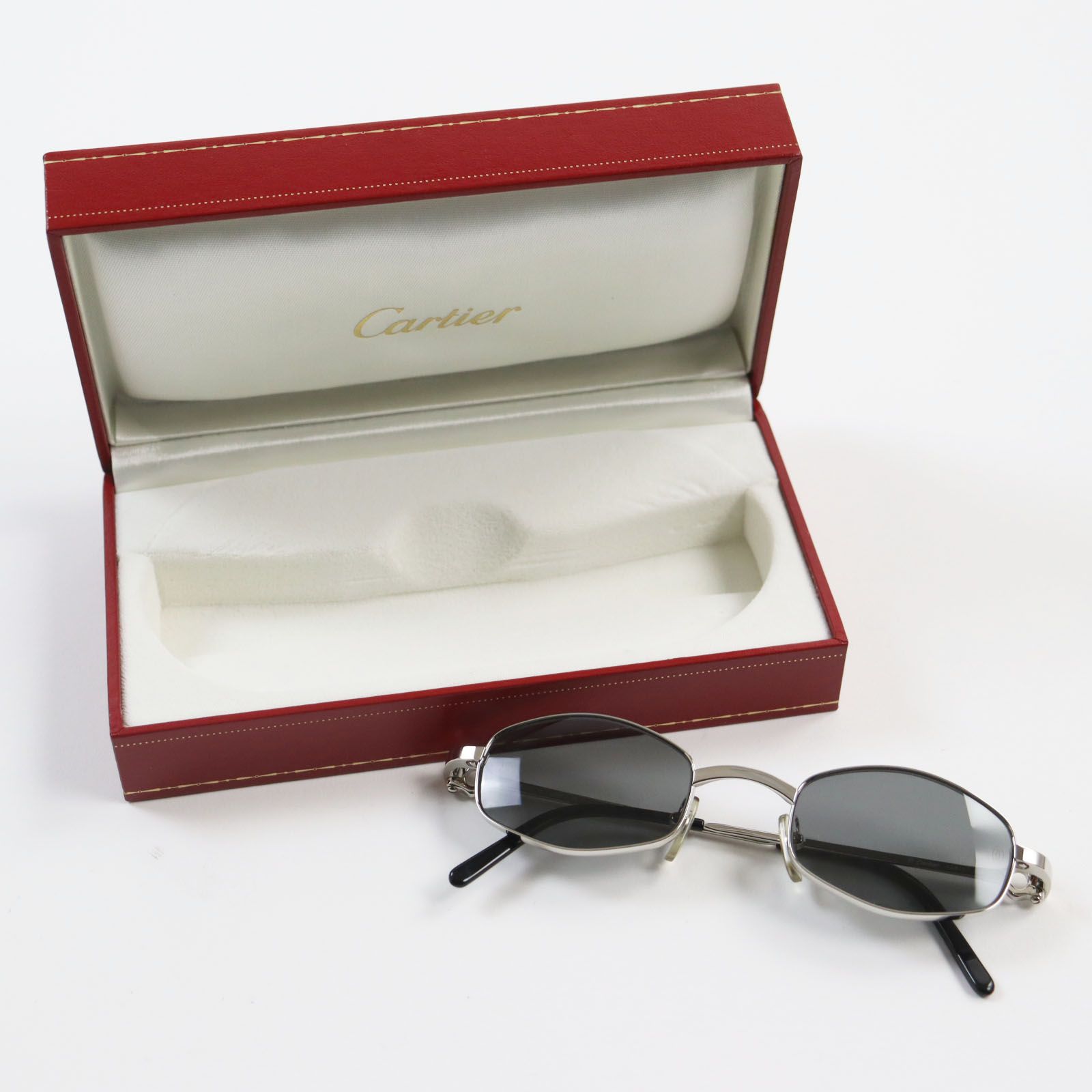 極美品○Cartier カルティエ デモレンズ フルリム サングラス アイ 