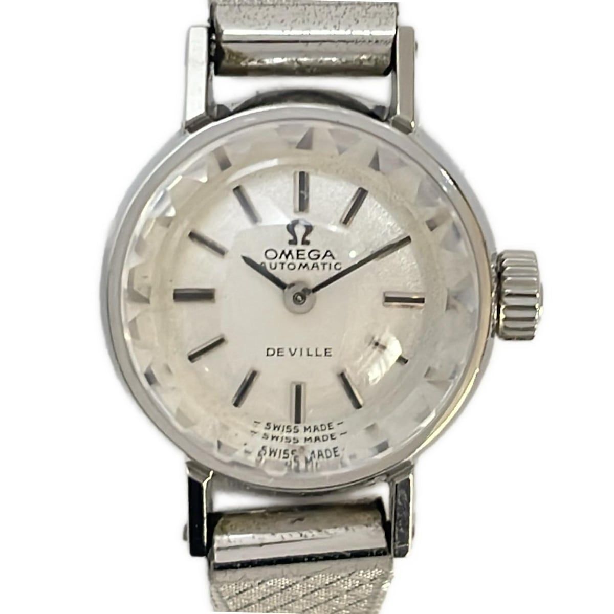 OMEGA オメガ 腕時計 デビル レディース 社外ベルト シルバー