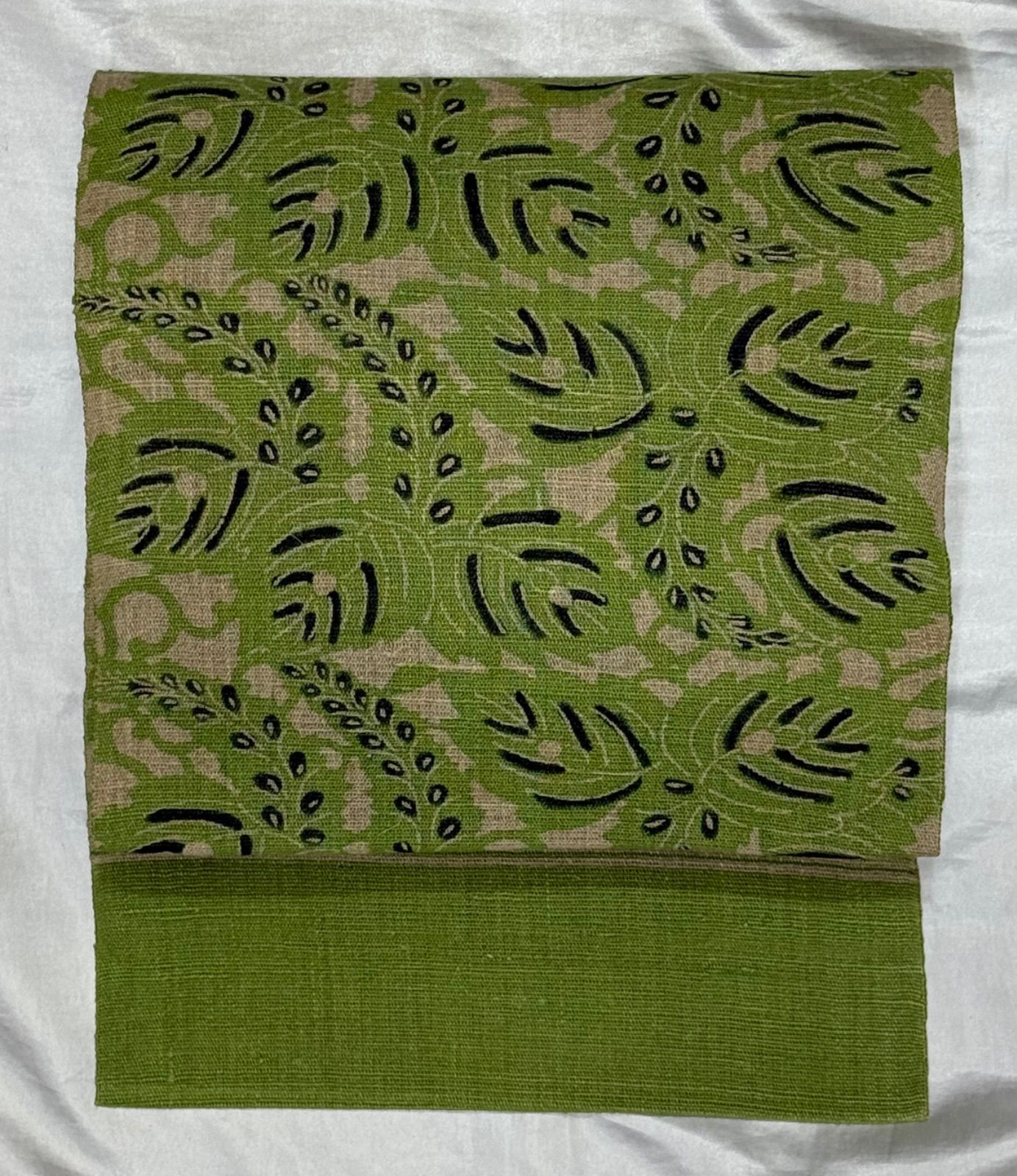 k31⭐️麻緑藤⭐️超豪華絢爛綺麗華麗逸品美品長さ391cm麻100%名古屋帯 k31⭐️麻緑藤⭐️超豪華絢爛綺麗華麗逸品美品長さ391cm麻100%名古屋帯