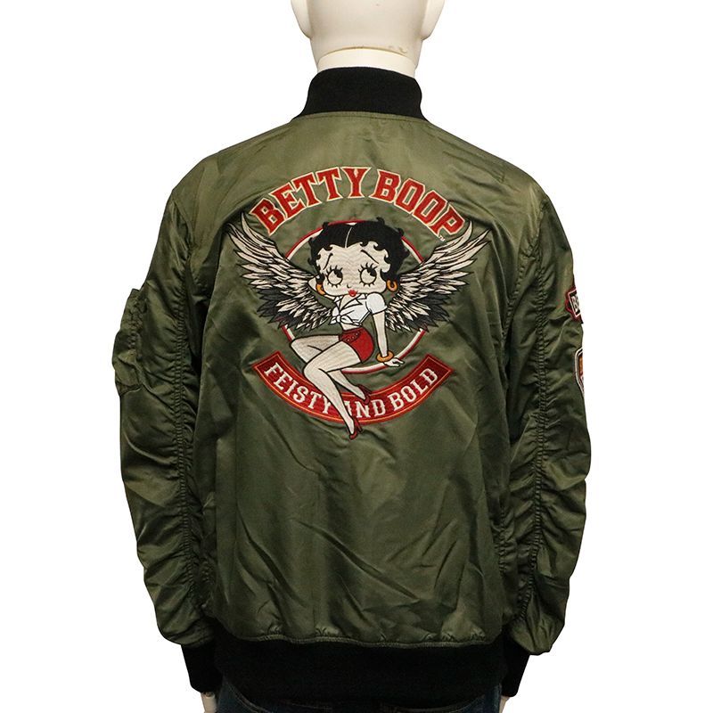 NEVERMIND × BETTY BOOP ウイング ベティブープ 柄 刺繍 MA-1 フライト