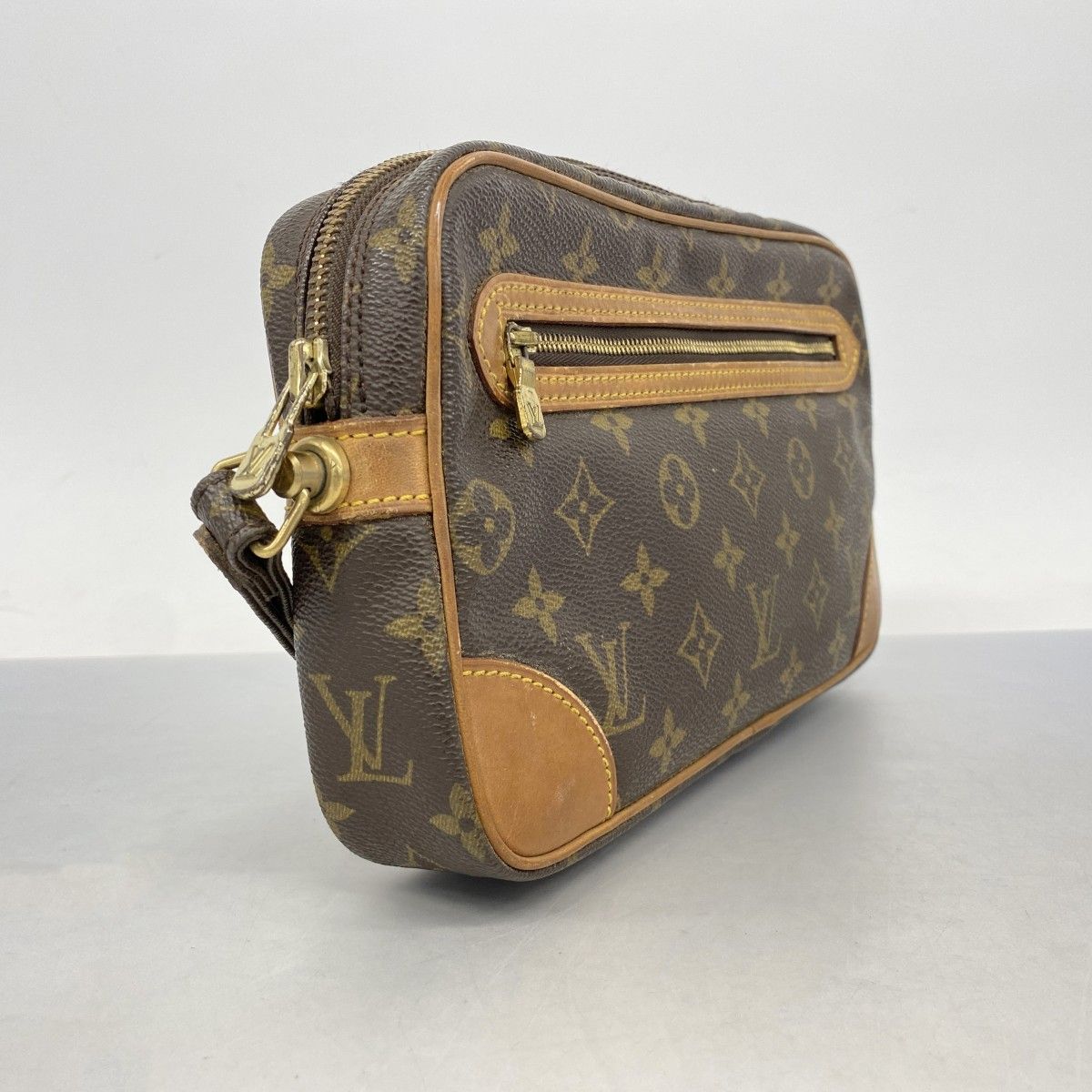 5ie5702 ルイヴィトン クラッチバッグ モノグラム マルリードラゴンヌGM M51825 ブラウン メンズ