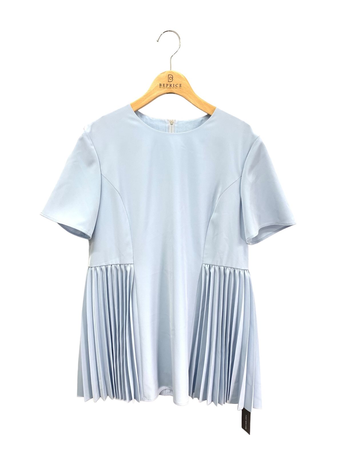 フォクシーニューヨーク Pleated Peplum Top 44418 ブラウス 42 ブルー