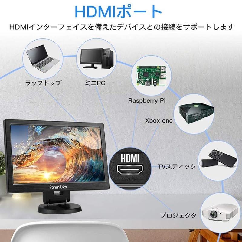 新着商品 14インチ 監視カメラ モバイルモニター 液晶ディスプレイ 防犯カメラ オフィスPCモニター HDMI AV VGA BNC USB 入力 1024x768フルHDのLCD スクリーン 日本語表示付き 1