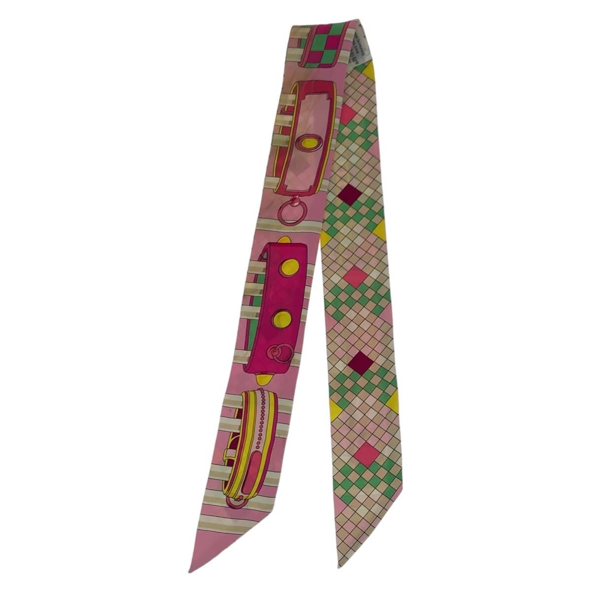 HERMES エルメス ツイリー コリエドシアン リミックス ピンク マルチ