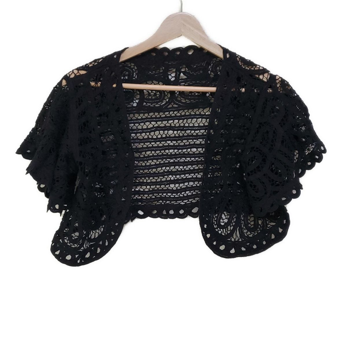 DAMAcollection ダーマコレクション ボレロ サイズ2 M レディース - 黒 半袖|レース