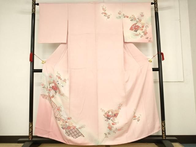 平和屋着物▽上質な色無地　単衣　赤白橡色　正絹　逸品　CAAT6549xi 平和屋着物▽上質な色無地 単衣 赤白橡色 正絹 逸品