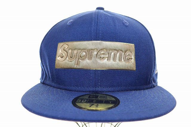 シュプリーム SUPREME × NEW ERA 16SS METALLIC BOX LOGO BLUE 7