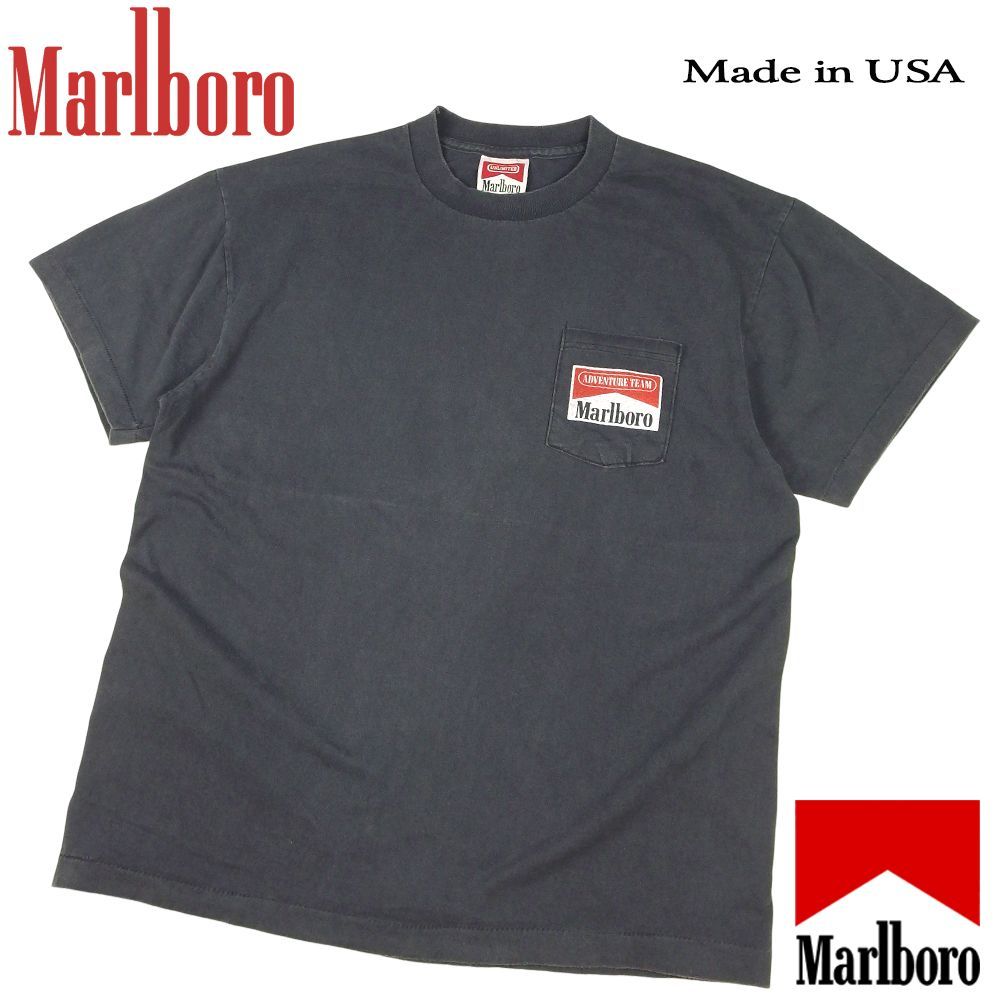 255 Marlboro マールボロ Tシャツ ブラック ポケ付き Snake Pass