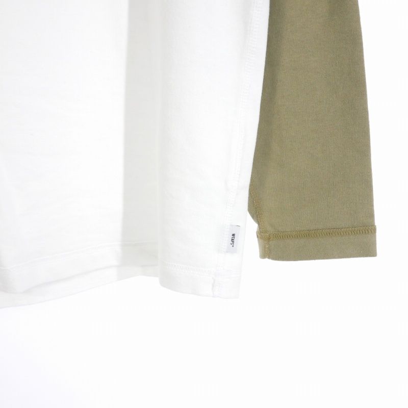 トップス WTAPS IAN / LS / COTTON WTAPS - Ian Logo-Appliquéd Two-Tone Cotton-Jersey T-Shirt