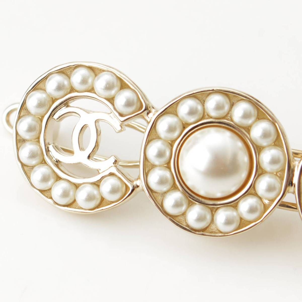 シャネル】Chanel B21 ココマーク ロゴ Fパール ヘアクリップ