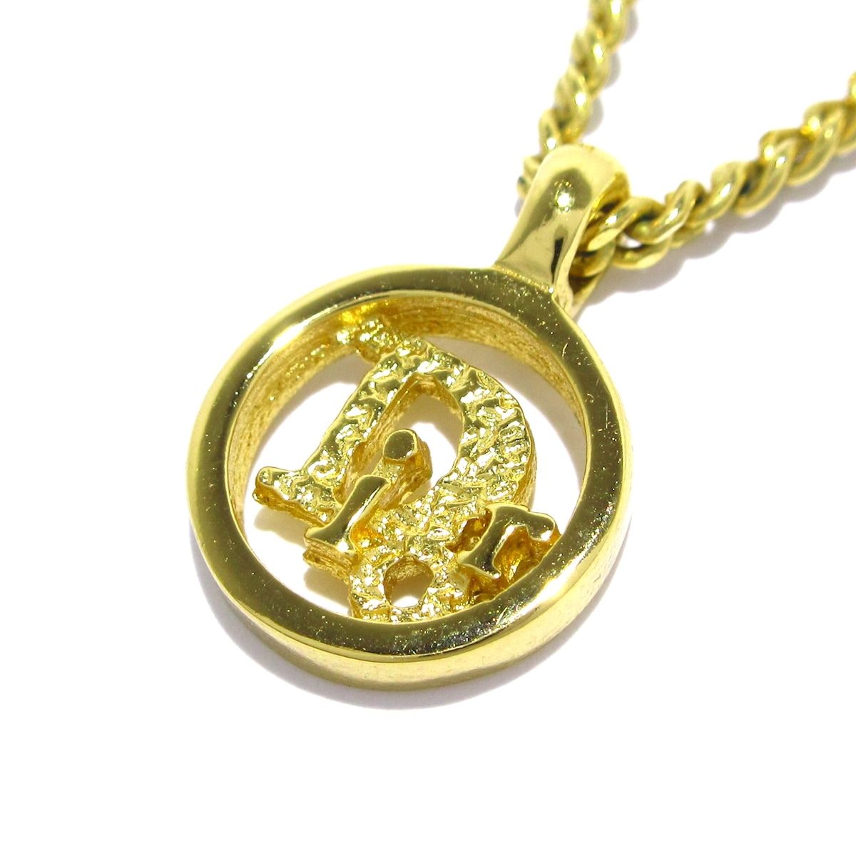 【美品】クリスチャンディオール ネックレス DIORロゴ ゴールド 10Q22 DIOR/ChristianDior(ディオール/クリスチャンディオール