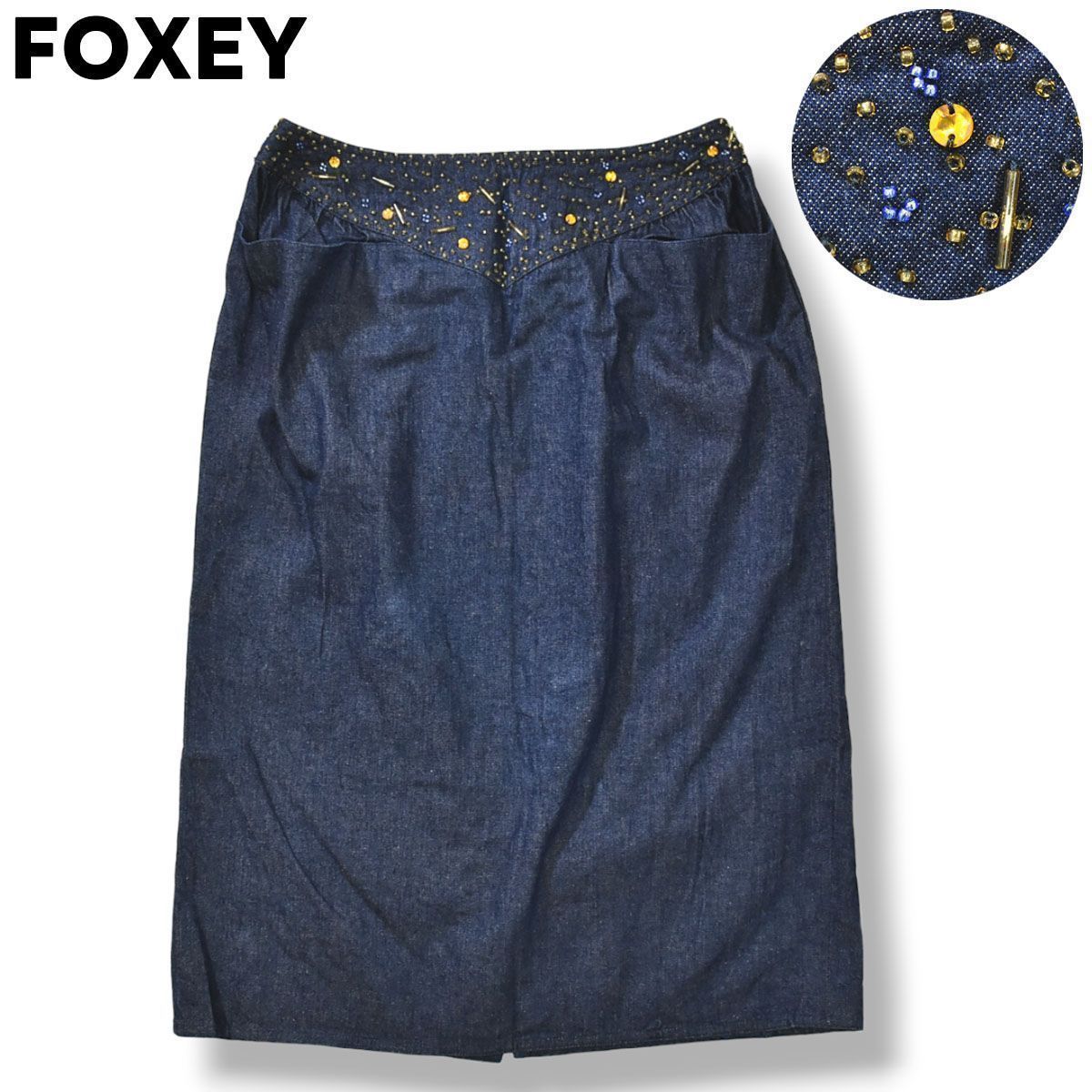 新品同様✨ FOXEY NEW YORK フォクシー　デニム　フレアスカート 44692 Skirt 