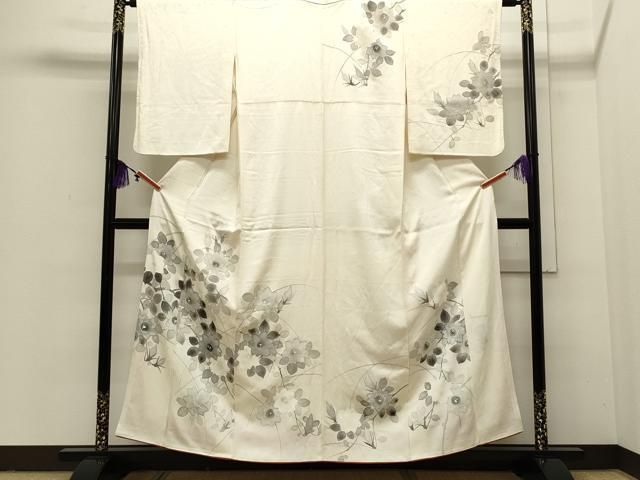 平和屋着物▽訪問着 単衣 手描き 風景文 正絹 逸品 CAAV3743dy