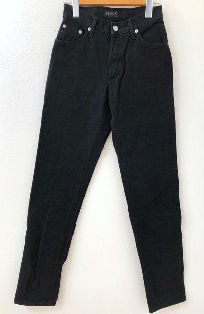90s old agnes bレザーパンツ フランス製 ブラック36 90s agnes b leather pants | tamago store