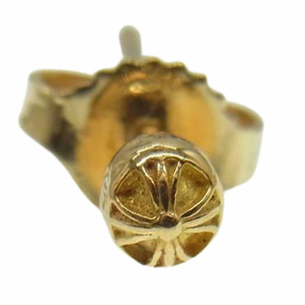 クロムハーツ 22kクロスボールミニスタッドピアス 見せつける 