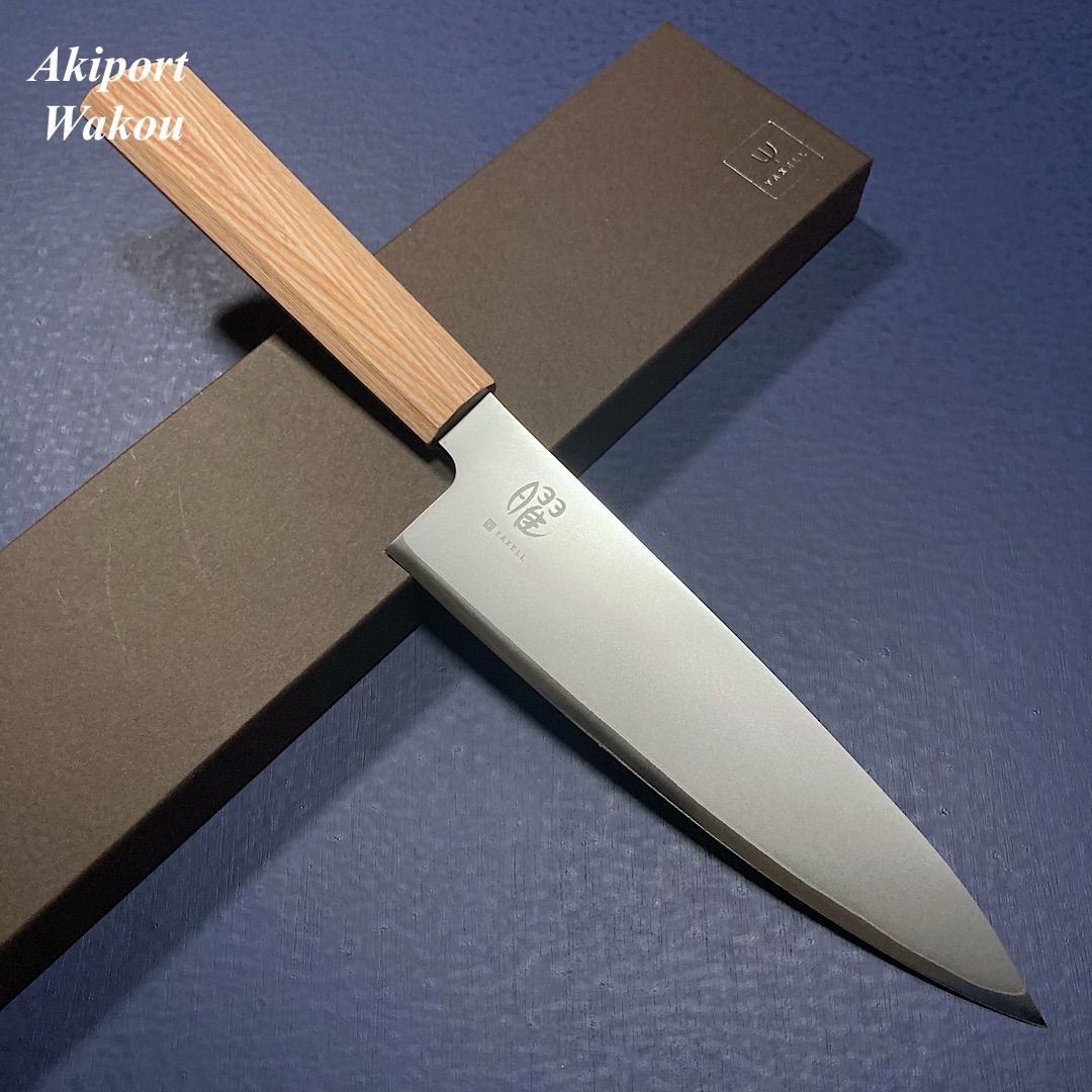 ヤクセル 曜 いろは 牛刀 包丁 VG10 V金10号 180mm 錆びにくく鋭い切れ味 おしゃれ 軽い 使いやすい よく切れる ギフト