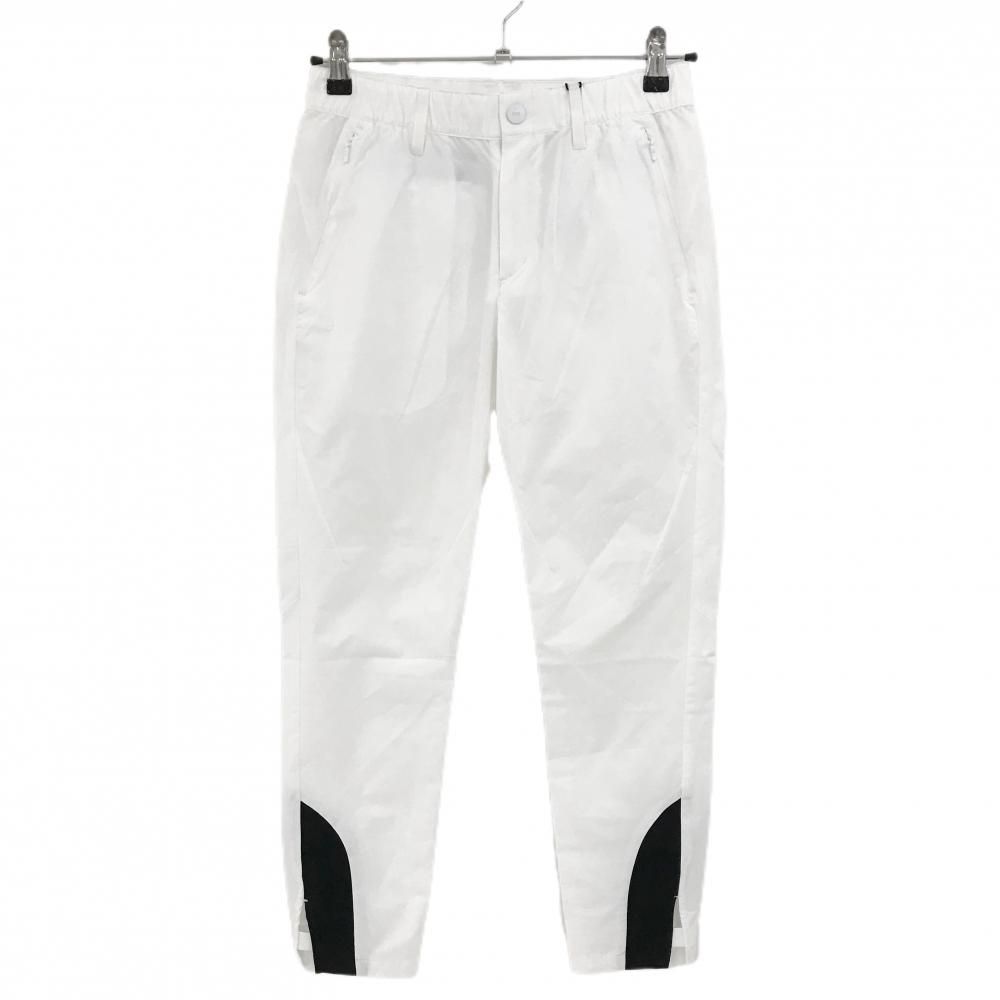 パーリーゲイツ パンツ 白×ネイビー バックロゴ ウエストゴム レディース 0 S ゴルフウェア PEARLY GATES