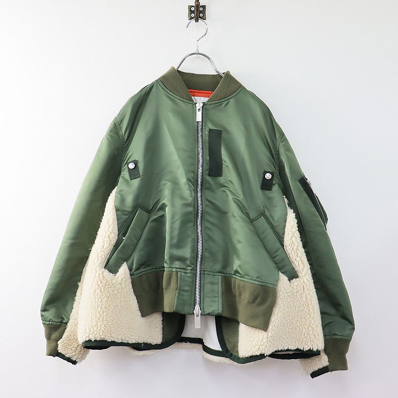 定価12.6万 2021AW sacai サカイ 21-05745 Nylon Twill Mix Blouson ...