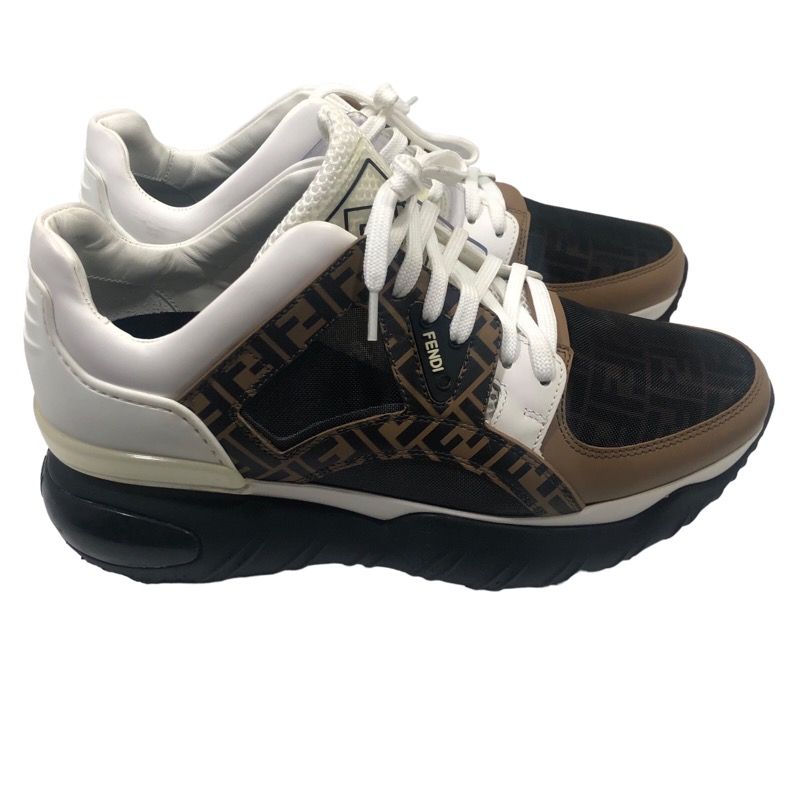 フェンディ FENDI FFメッシュスニーカー ブラウン/ホワイト