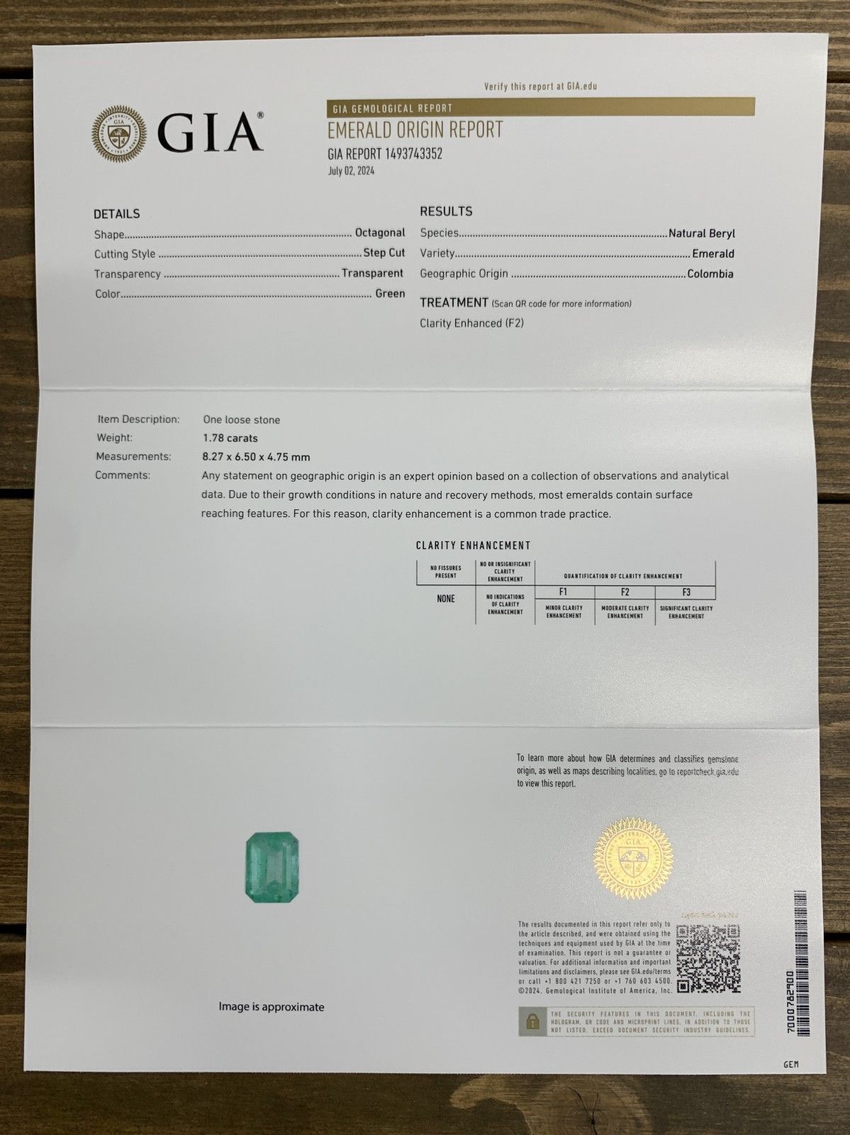 1.78ct GIA宝石鑑別書付き