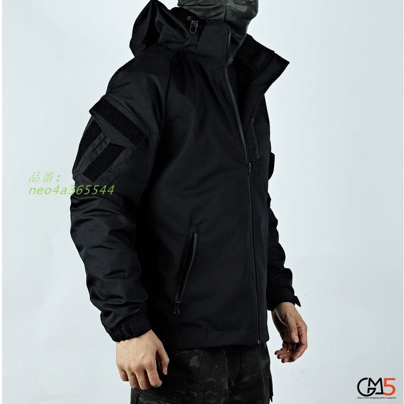 未使用】ウインドブレーカータクティカルジャケット黒XL ジャンパー