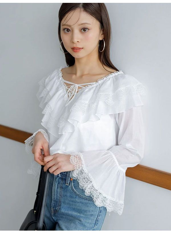 即納】 スナイデル SNIDEL トップス 25春夏 バリエレース