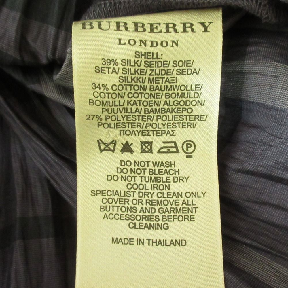 美品 BURBERRY LONDON バーバリーロンドン チェック柄 シルク