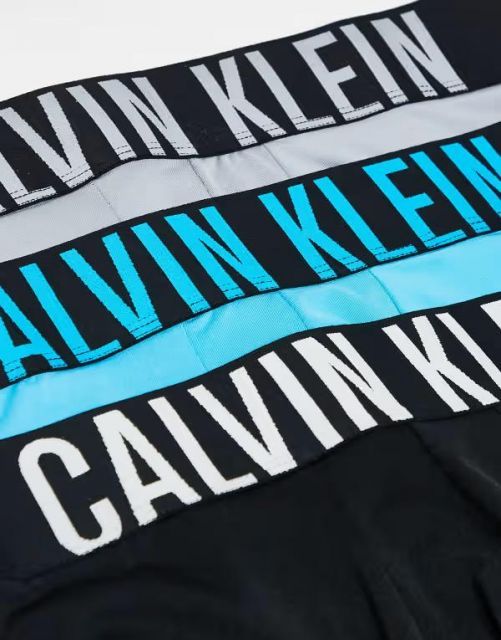 送料無料 カルバンクライン メンズ トランクス アンダーウェア Calvin Klein Intense Power 3 pack briefs in black|gray|blue CARNIVAL BLUE BLACK