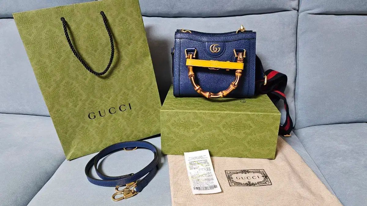 GUCCI グッチ ダイアナ トートバッグ ミニ ブルー