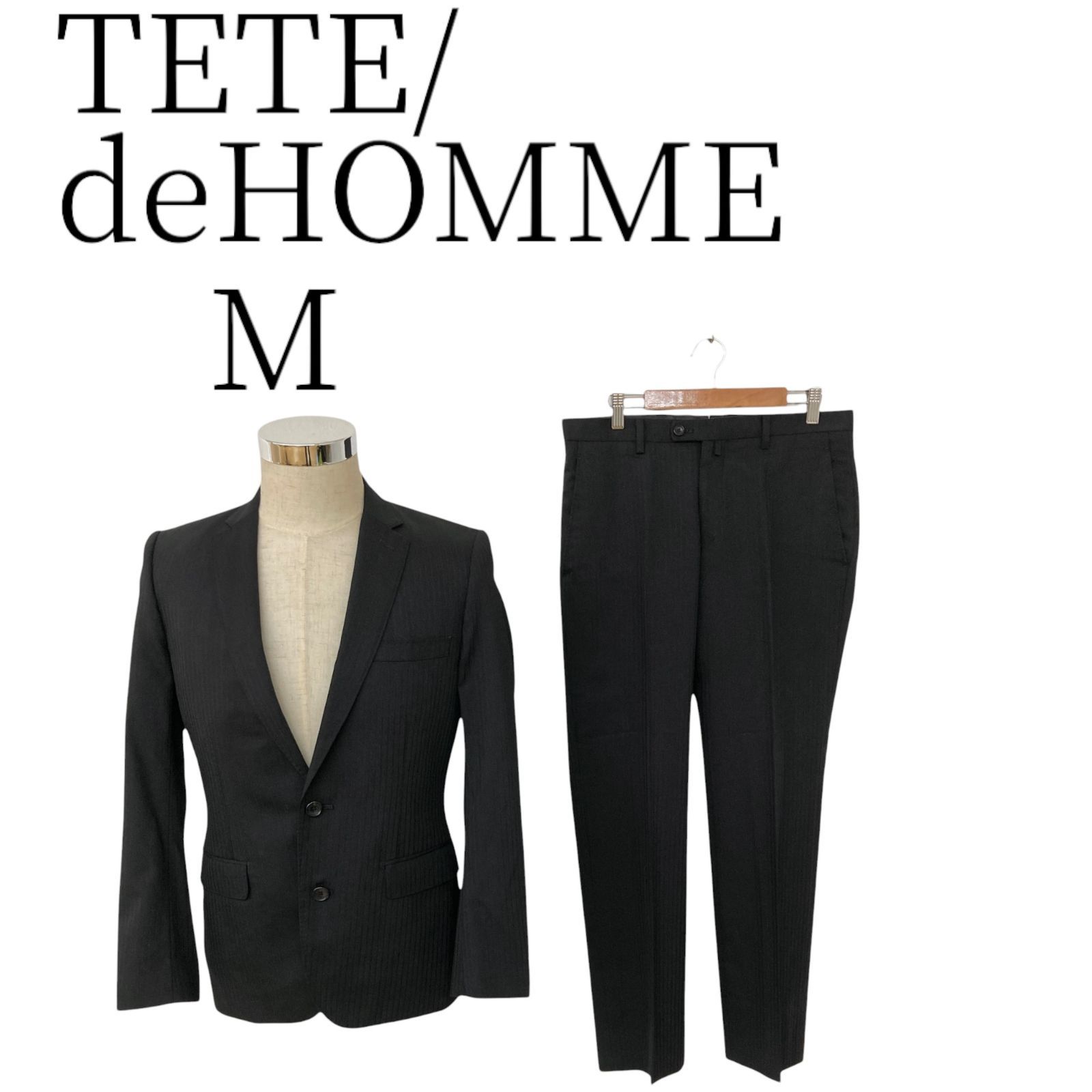 メンズ TETE スーツ ブラック HOMME（テット オム） LARGE 「TETE