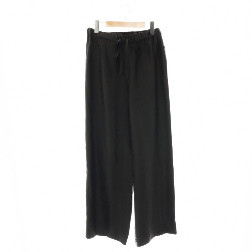 ブラミンク BLAMINK シルクドロストイージーパンツ ワイド ブラック  