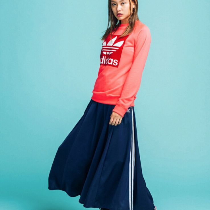 adidas Originals ロング サテン スカート Sサイズ - メルカリ