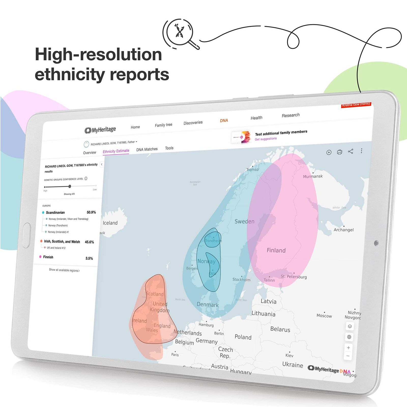 MyHeritage DNAテストキット: 祖先と民族をカバーする遺伝子検査
