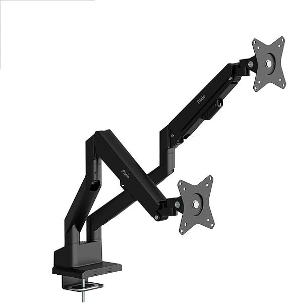 Pixio PSW1DBK デュアルモニターアーム ガススプリング式 17-32インチ対応 ブラック