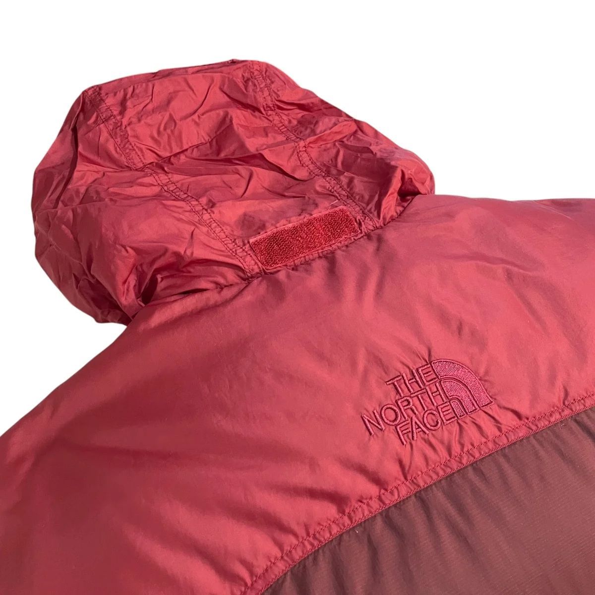 00s THE NORTH FACE ヌプシベスト ダウンベスト センターロゴ エンジ L 