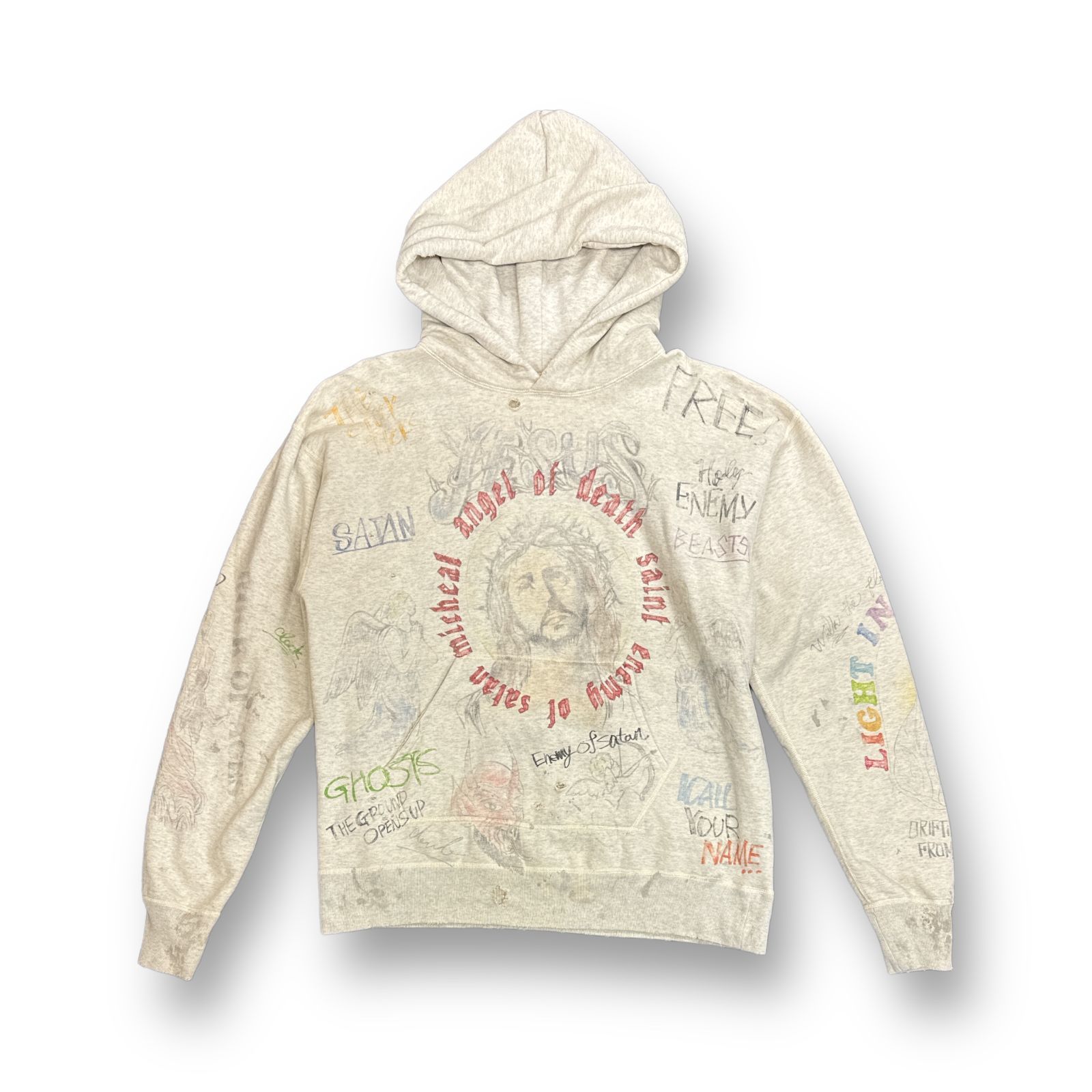 SAINT MICHAEL 20AW SM7 Hoodie キリスト プリント スウェット フーディ パーカー セントマイケル  SM-A20-0000-013 XL 68534A4