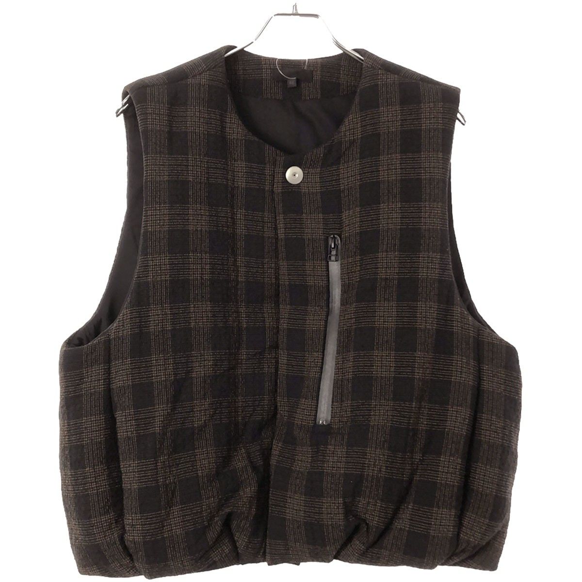 Omar Afridi オマールアフリディ 23AW PADDED CIRCLE VEST パデットサークルベスト ブラック オレンジ 46 -  メルカリ