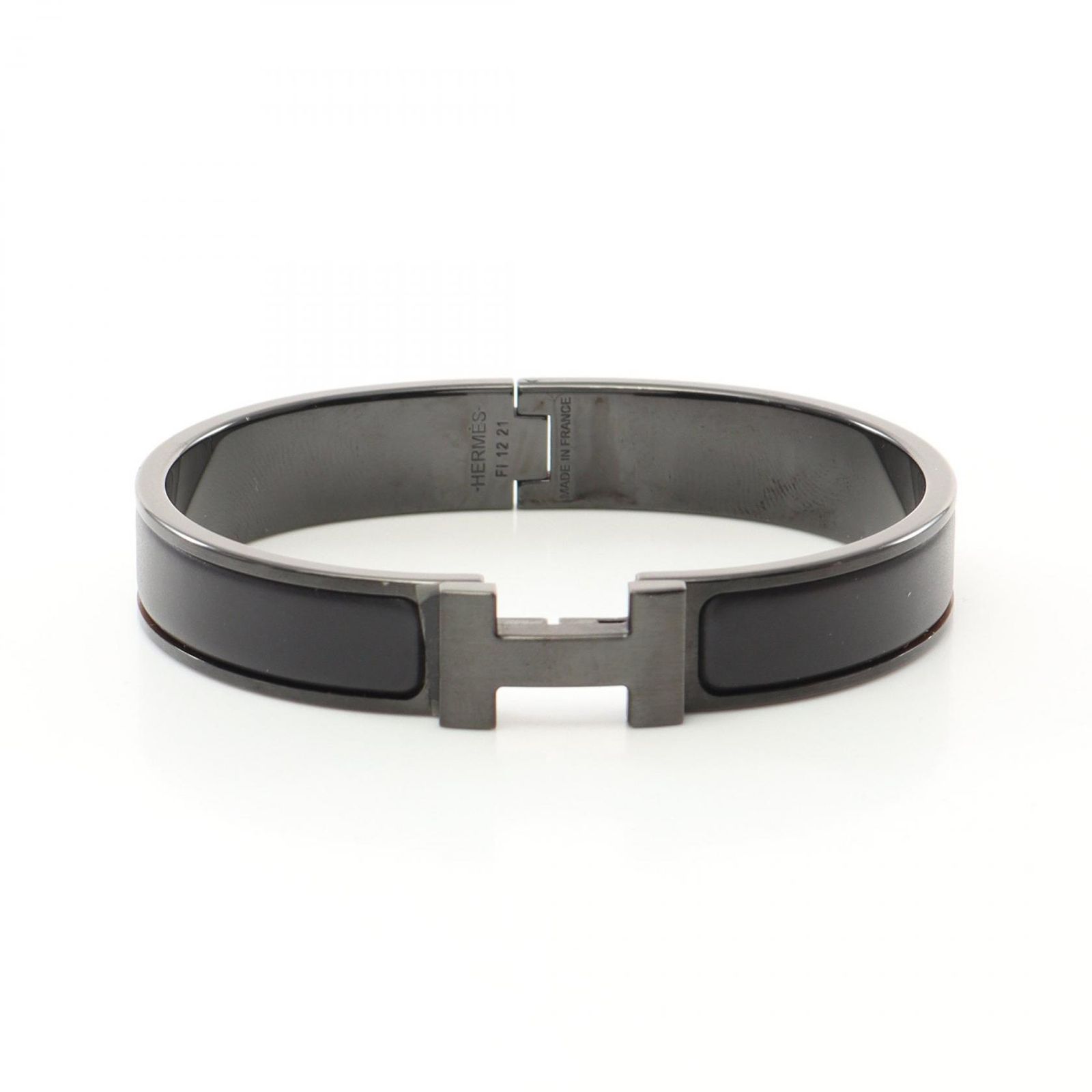 エルメス HERMES バングル クリッククラックPM ソーブラック ソーブラック ステンレススチール ブレスレット メンズ Used B