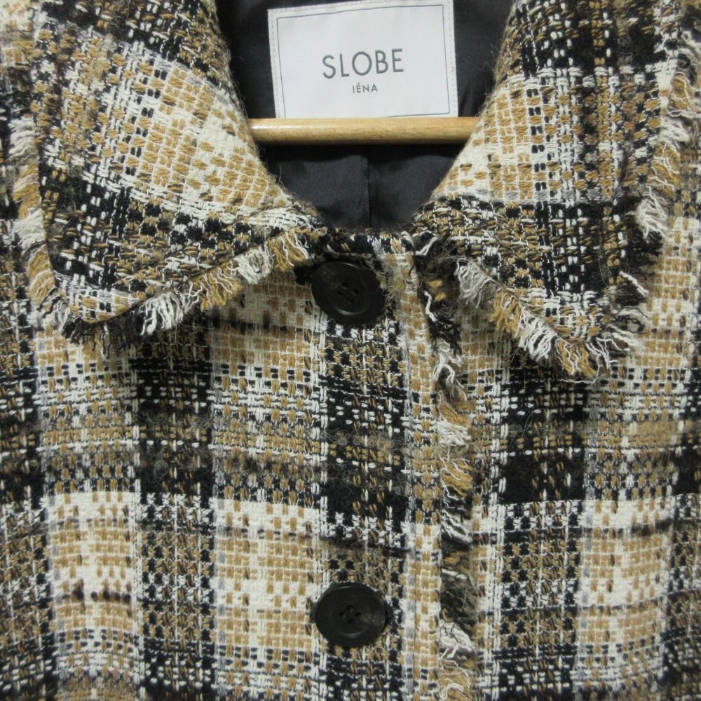 美品 21AW SLOBE IENA スローブイエナ COMATEX チェックツイード