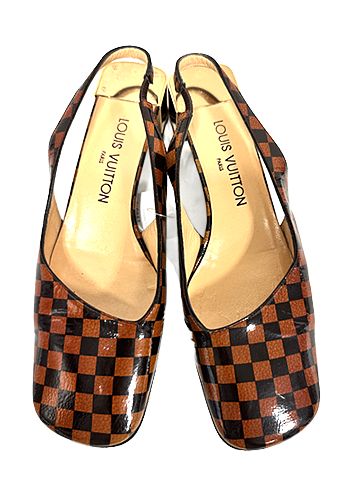 LOUISVUITTON ルイヴィトン 靴 レディース サイズ39 レザー ヴィンテージ ダミエ サンダル スクウェアトゥ ストラップ＿S20＿s-0232-r20＿セルモアから