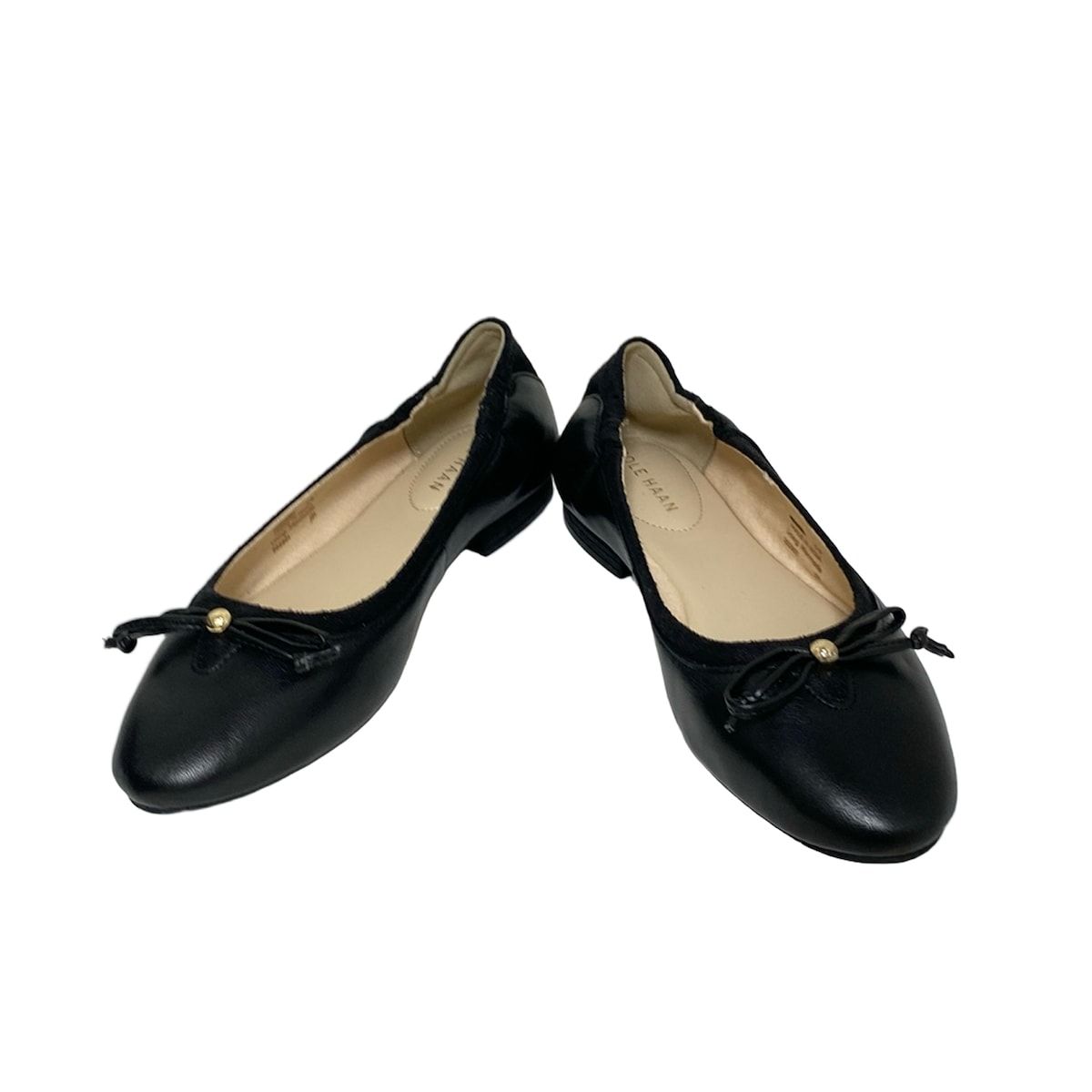 未使用級 COLE HAAN 25.5 バレエシューズ フラットシューズ リボン COLE HAAN(コールハーン) フラットシューズ 5B レディース美品