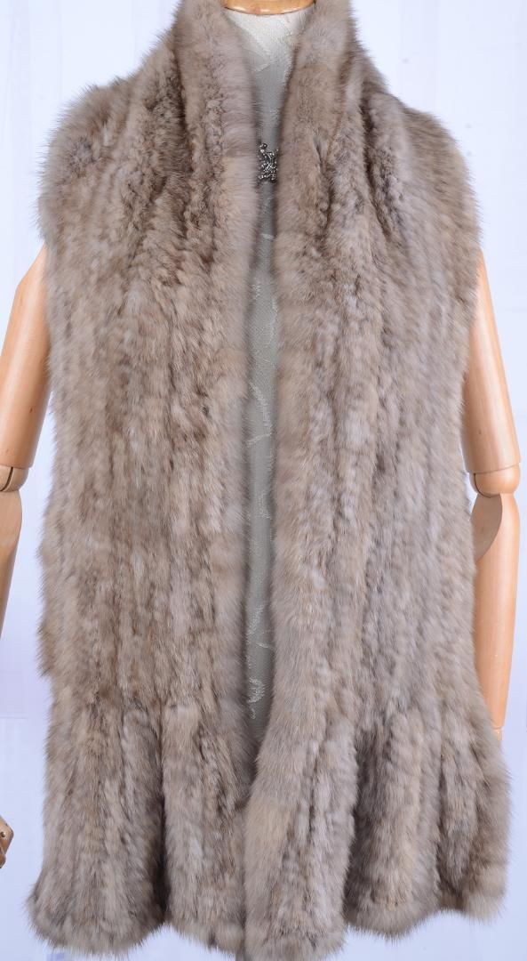 新品毛皮の王様と呼ばれる長1.70mのセーブルロングマフラー幅20リアル  