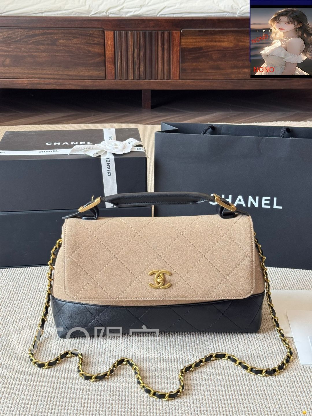 今日特価】Vintage Chanel ヴィンテージ シャネル 菱格柄