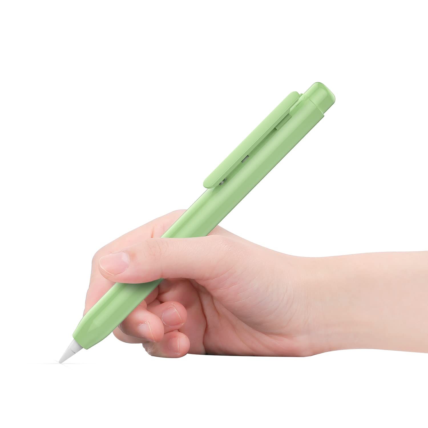 MoKo ホルダーケース Apple Pencil 第1世代 格納式チップキャップ iPad 第10世代 2022 iPad 第9世代 2021 iPad 第8世代 2020 iPad 第6世代 9.7 2018 iPad Mini 第5世代 ペ [グリーン]